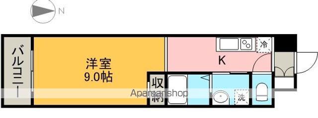 エクセルシオール栄(1K/6階)の間取り写真