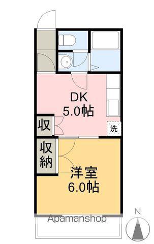 ホワイエ高須(1DK/4階)の間取り写真