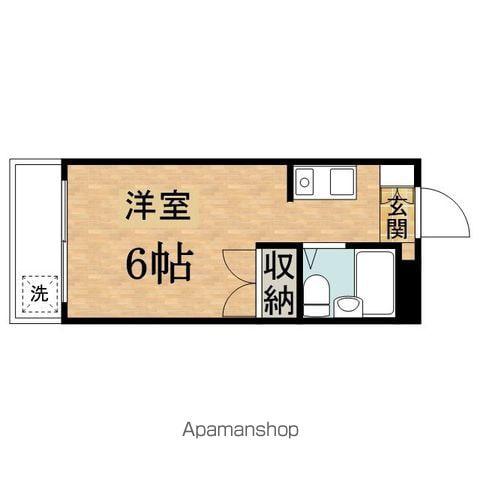 ホワイトウイング越野(ワンルーム/4階)の間取り写真