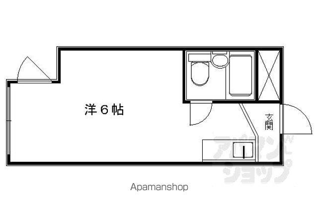 ルネ堀川(1K/2階)の間取り写真