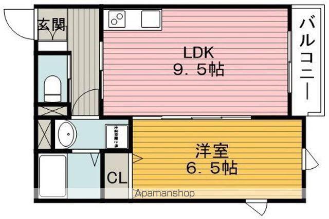 シャトーライフ蛍池(1LDK/1階)の間取り写真