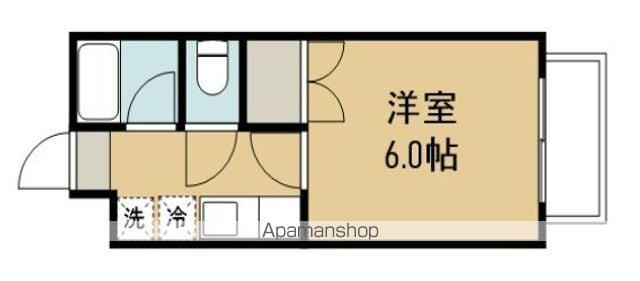 ネオコーポ三神峯(1K/2階)の間取り写真