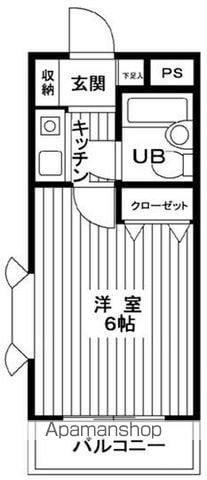 パークテラス塩焼(1K/2階)の間取り写真