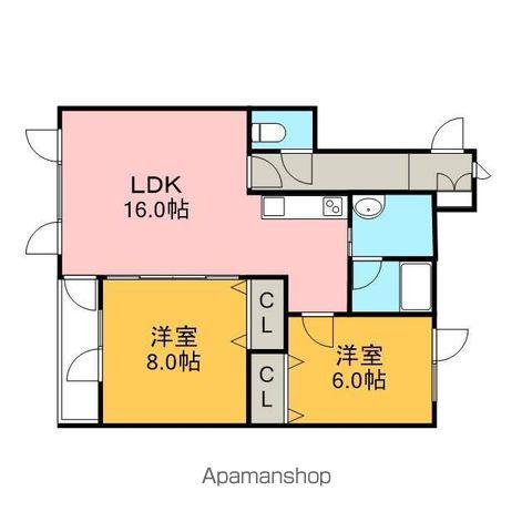 SPROUT黄金A(2LDK/2階)の間取り写真