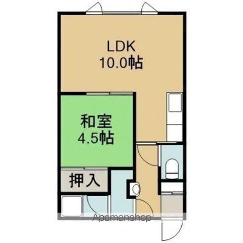 アークタウン本通NO2(1LDK/2階)の間取り写真