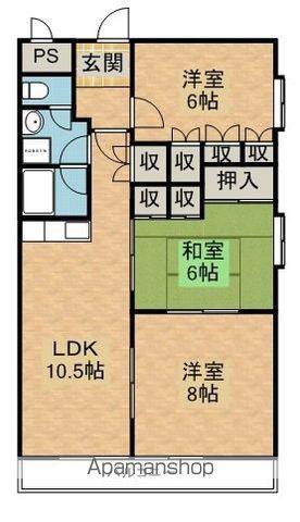第17柴田マンション(3LDK/3階)の間取り写真