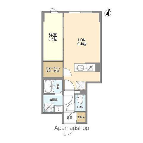 ウェルスクエア駒場東大前(1LDK/1階)の間取り写真