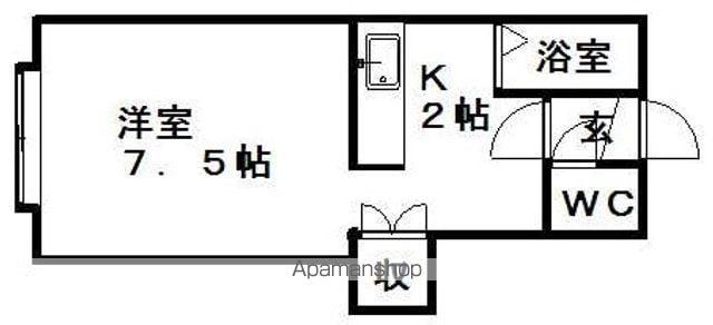 ラビリンス壱番館(1K/1階)の間取り写真
