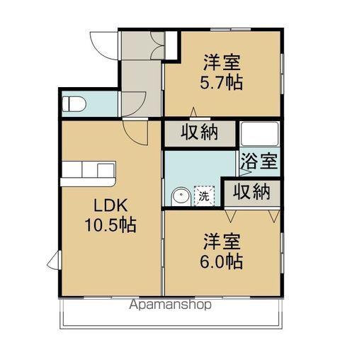 なでしこ2012(2LDK/2階)の間取り写真