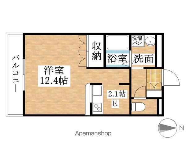 アクアライフ・エムズ(1K/2階)の間取り写真