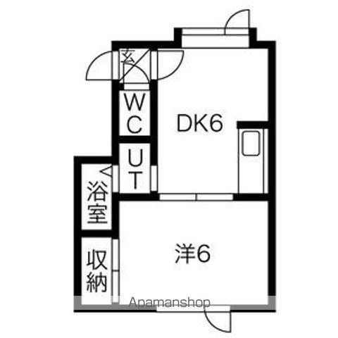 ベルハイムⅢ(1DK/1階)の間取り写真