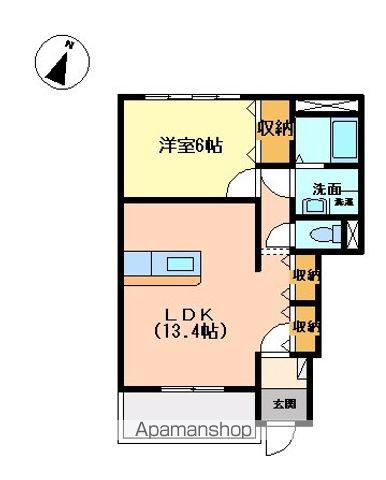 シャトーミニヨン(1LDK/1階)の間取り写真