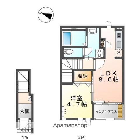 ベルべディア(1LDK/2階)の間取り写真