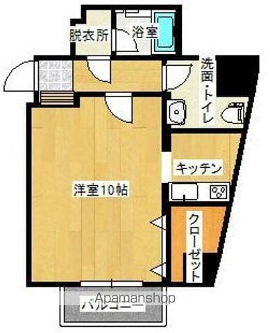 ジュ・ウェル志家町(1K/2階)の間取り写真