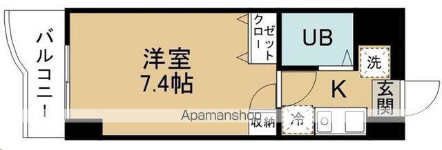 ランドマーク支倉(1K/9階)の間取り写真