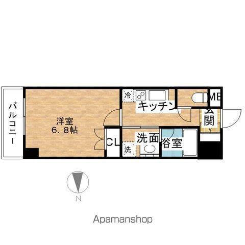 レジディア鶴舞(1K/9階)の間取り写真