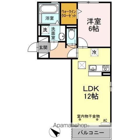 COZY COURTⅡ(1LDK/1階)の間取り写真