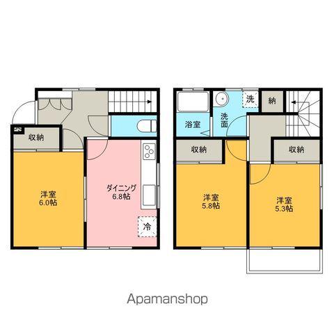 ルーミー甲府８８号館(3DK)の間取り写真