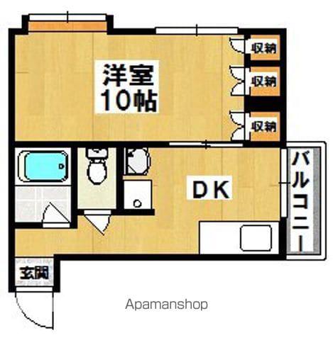クリアサカイⅢ(1DK/3階)の間取り写真
