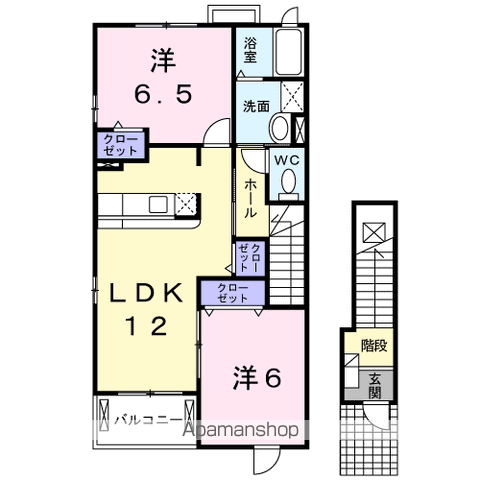 Y・ソナタⅡ(2LDK/2階)の間取り写真