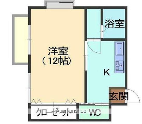 テーミスS(1K/1階)の間取り写真