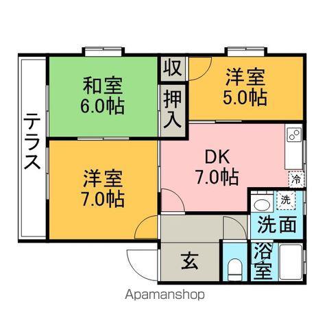 久光コーポ(3DK/1階)の間取り写真