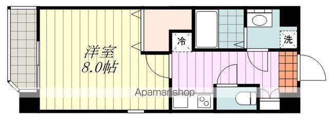 ラソンブレ木屋町Ⅱ(1K/6階)の間取り写真