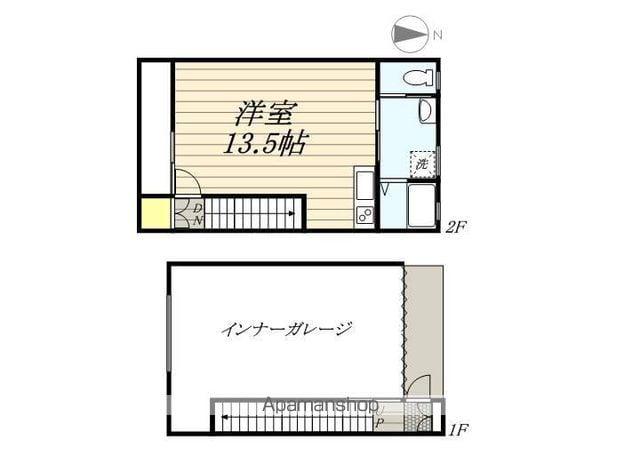 SUNーCUBE(ワンルーム/1階)の間取り写真