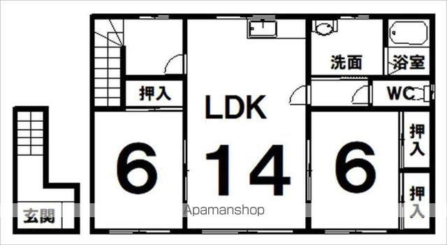 大宮マンション(2LDK)の間取り写真