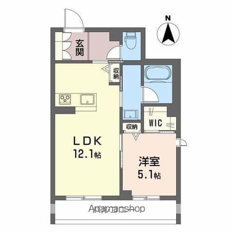 DOLCE CASA野田町(1LDK/1階)の間取り写真