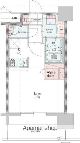 エンクレスト博多PREMIER(1K/9階)の間取り写真