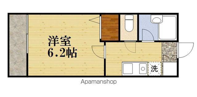フジハウスⅢ(1K/2階)の間取り写真