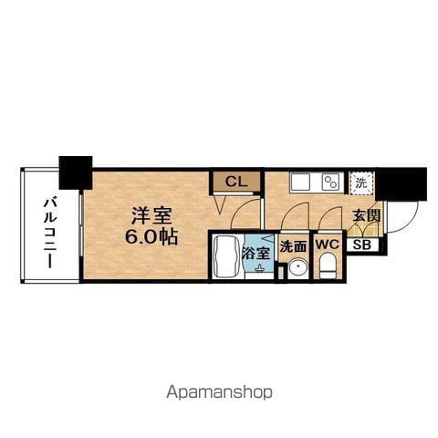 BPRRESIDENCETEMMABASHI(1K/8階)の間取り写真