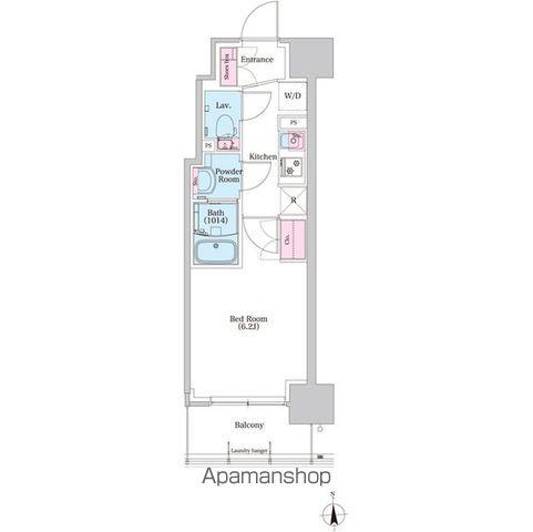 BPRレジデンス新梅田(1K/7階)の間取り写真