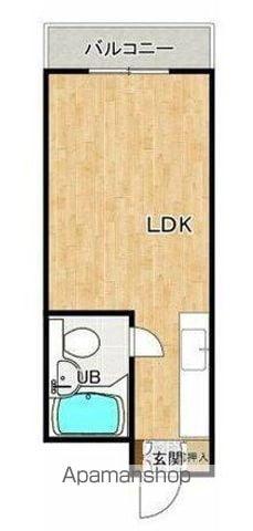 アカデミア横河原(ワンルーム/6階)の間取り写真