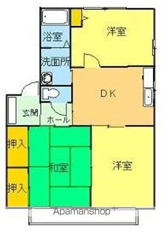 エルパティオ(3DK/1階)の間取り写真