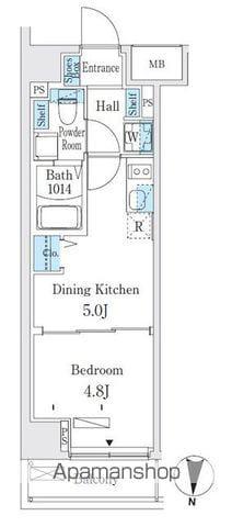 クラリティア板橋本町(1DK/6階)の間取り写真