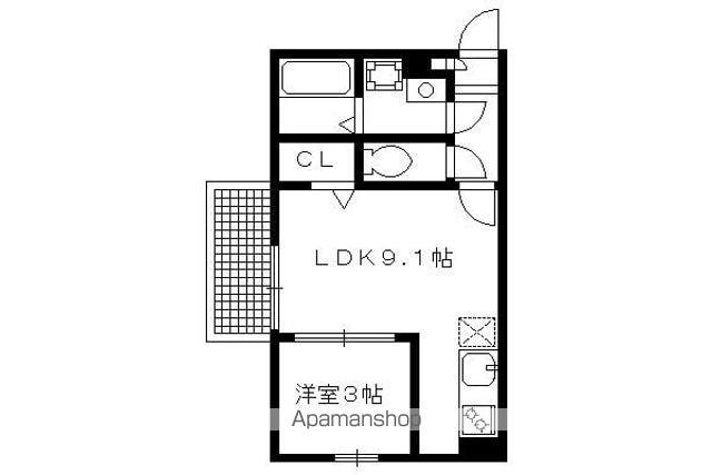 サンロイヤル深草(1LDK/3階)の間取り写真