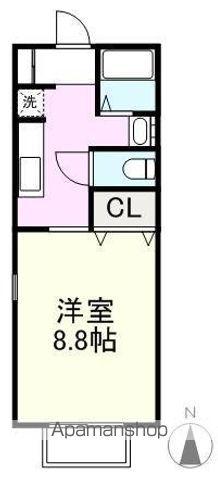 エスポワールD(1K/1階)の間取り写真