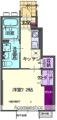 リーフⅢ(1K/1階)の間取り写真