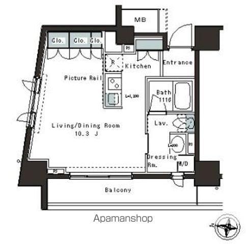 パークアクシス本郷の杜(ワンルーム/7階)の間取り写真