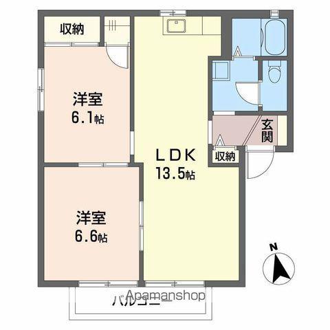 シャルマンらくざんⅡ(2LDK/2階)の間取り写真