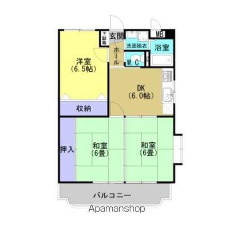 セントラルパーク西伊敷ハイム(3DK/2階)の間取り写真