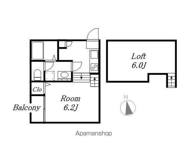 メゾン・フランク(1K/1階)の間取り写真