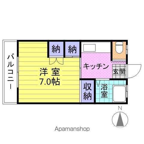 コーポハヤサカ(1K/2階)の間取り写真