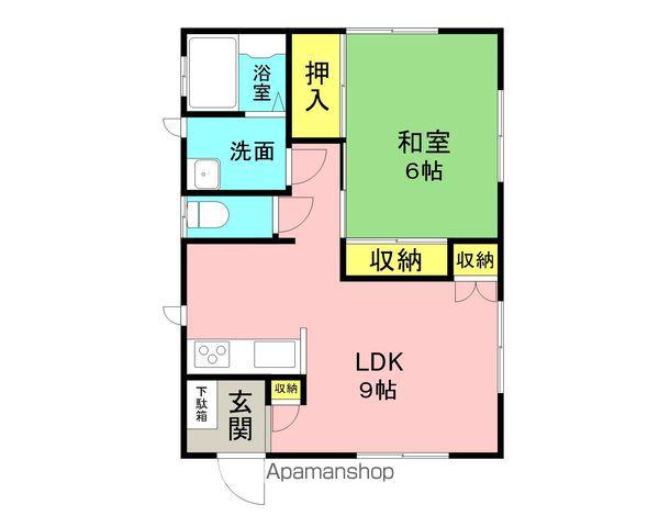 八戸線 白銀駅 徒歩12分 1階建 築3年(1LDK)の間取り写真