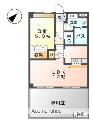 ストロベリー(1LDK/1階)の間取り写真