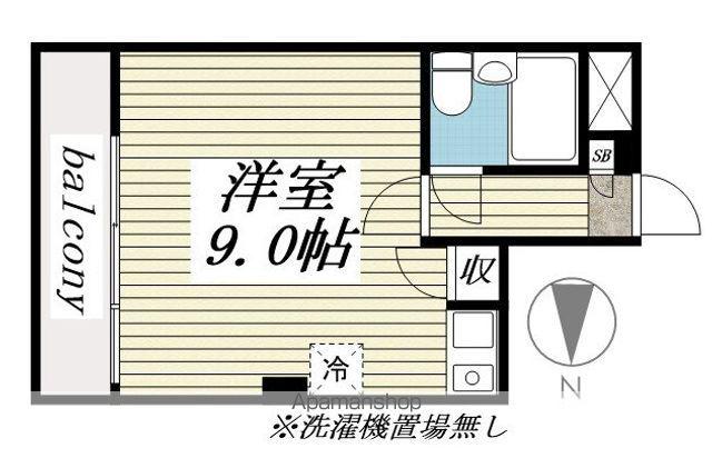 ベルシェ船橋ラマージュ(ワンルーム/2階)の間取り写真