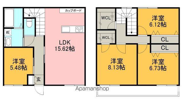 GRAN X NANGOKU 北棟(4LDK/2階)の間取り写真