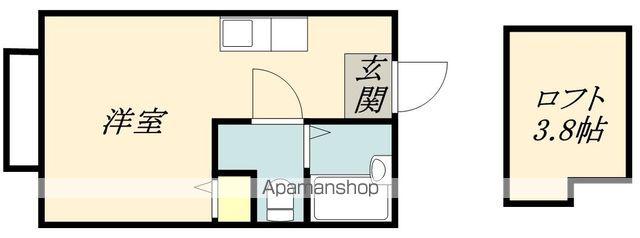 ハーミットクラブハウス月見台(ワンルーム/1階)の間取り写真